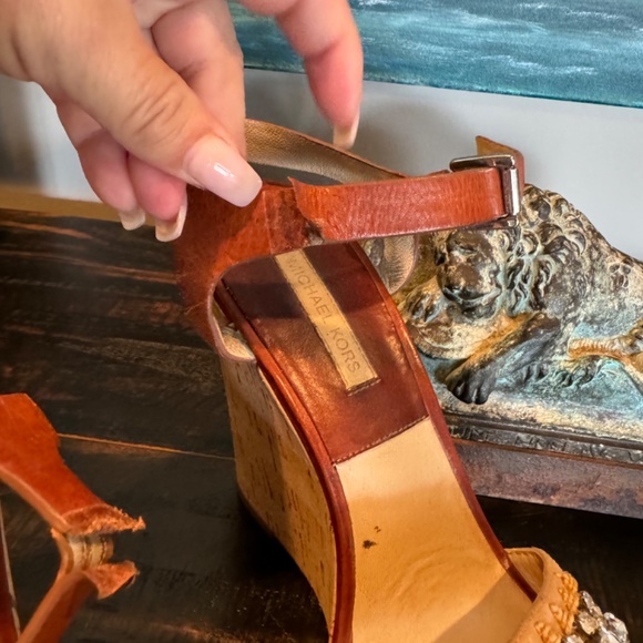 Michael Kors  wedge leather sandals - Picture 5 of 6